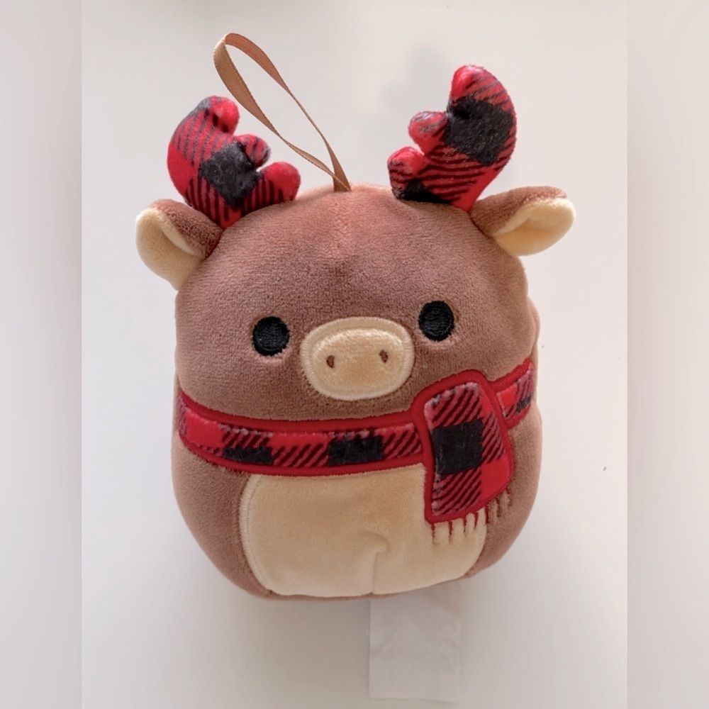 Squishmallows Alfred The Moose 4" Reindeer Christmas Plush Ornament - NWOT